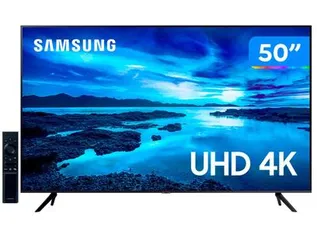 Smart TV 50” Crystal 4K Samsung 50AU7700 - Wi-Fi Bluetooth HDR Alexa Built in 3 HDMI 1 USB