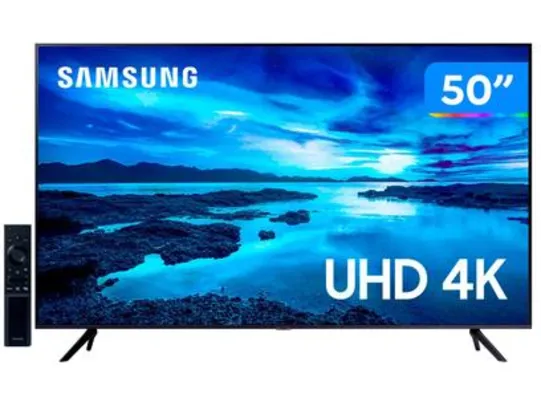 Smart TV 50” Crystal 4K Samsung 50AU7700 - Wi-Fi Bluetooth HDR Alexa Built in 3 HDMI 1 USB