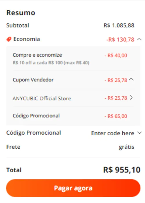 Imagem na descrição da promoção