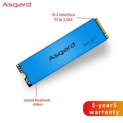 Asgard disco rígido interno m.2 m2 pcie nvme, 1tb | R$546