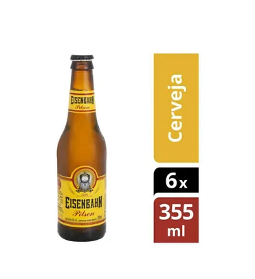 (Cliente Ouro) Cerveja Eisenbahn Puro Malte Pilsen 6 Unidades | R$ 18