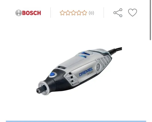 Dremel Bosch 3000 Microrretífica, com 10 Acessórios, 110V - F0133000PB-000