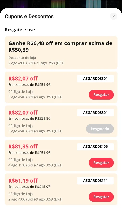 Imagem na descrição da promoção