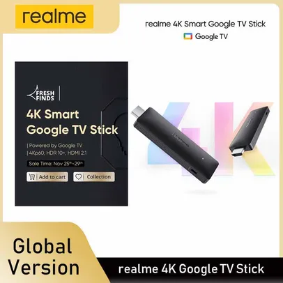 Realme TV Stick 4K - Google TV 2GB 8GB HDMI 2.1 | Transforma TV em Smart