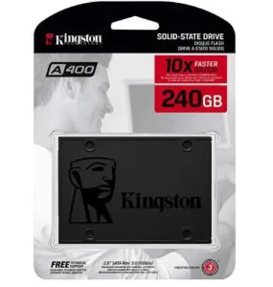 SSD A400, Kingston, SA400S37/240G | R$224