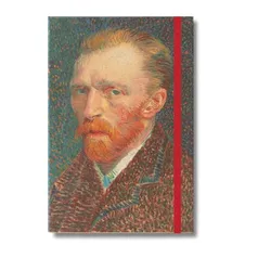 Caderneta kraft Sketchbook - Van Gogh Autoretrato com marcador de página