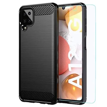 Caso Samsung A12, caso Galaxy A12, com Protetor de Tela HD, M MAIKEZI Soft TPU Slim Moda Slim Capa d