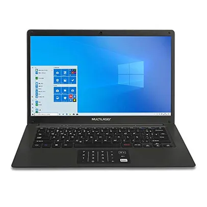[Prime] Notebook Multilaser Legacy Book Intel Pentium Quadcore 4GB 64GB Windows 10 Home 14,1" HD Preto - PC310 | 1400