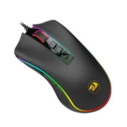Mouse Gamer Redragon Cobra Chroma M711 RGB, 10000 DPI, 7 Botões Programáveis, Black - R$130