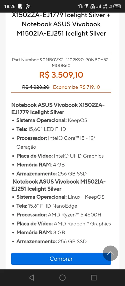 Imagem na descrição da promoção