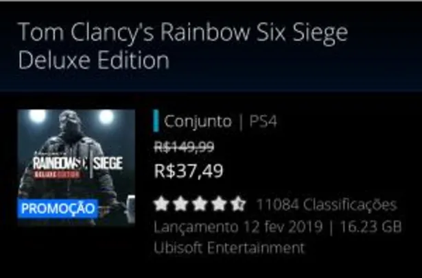 Saindo por R$ 37: Tom Clancy's Rainbow Six Siege Deluxe Edition - R$37 | Pelando