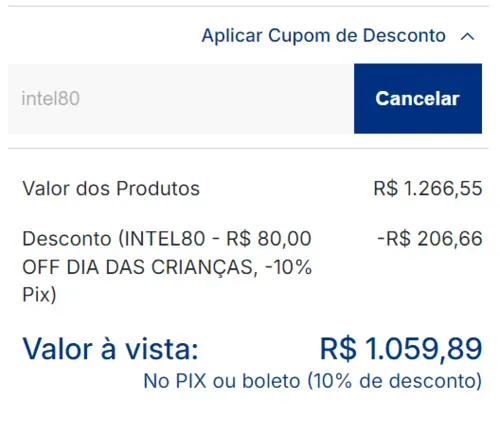 Imagem na descrição da promoção