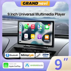 (Imposto incluso) Multimídia automotivo 9" Android Auto e Carplay sem fio - Leia a descrição!