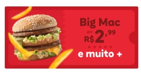 BIG MAC no Ifood por R$ 2,99