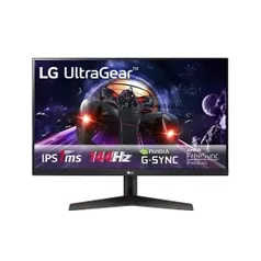 Monitor 24'' LG UltraGear Full HD IPS HDR 144Hz 1ms G-Sync FreeSync HDMI 24GN600-B Preto