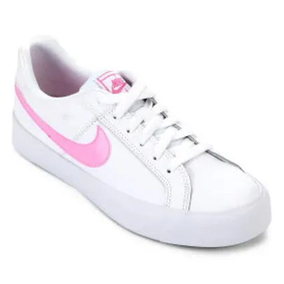 Saindo por R$ 170: Tênis Nike Court Royale Feminino - Branco e Rosa R$170 | Pelando