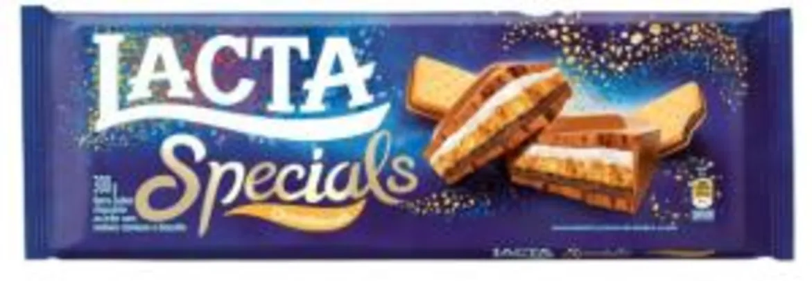 [Retire Loja] Tablete Chocolate Specials Chocobiscuit 300g - Lacta | R$15