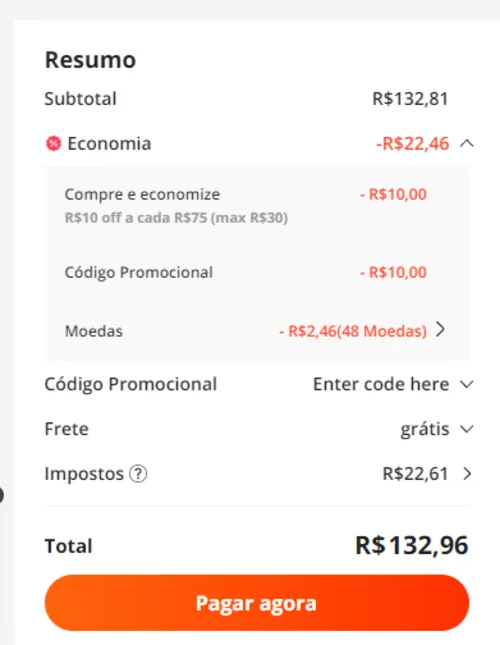 Imagem na descrição da promoção