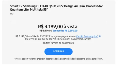 Imagem na descrição da promoção