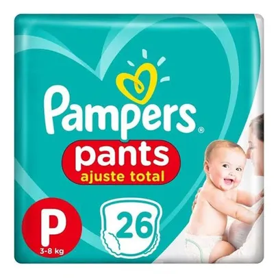 Fralda Pampers Pants Ajuste Total P 26 unidades R$14