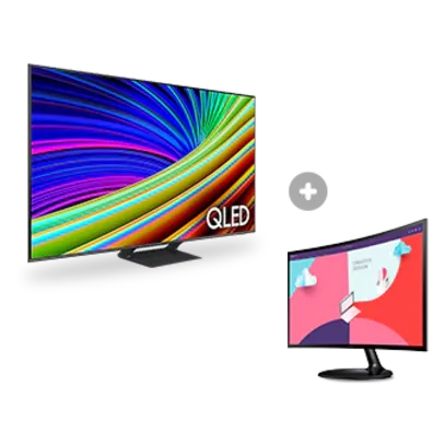 Combo Samsung Smart TV QLED 4K 55" Q65C + Monitor Samsung S36C 24"