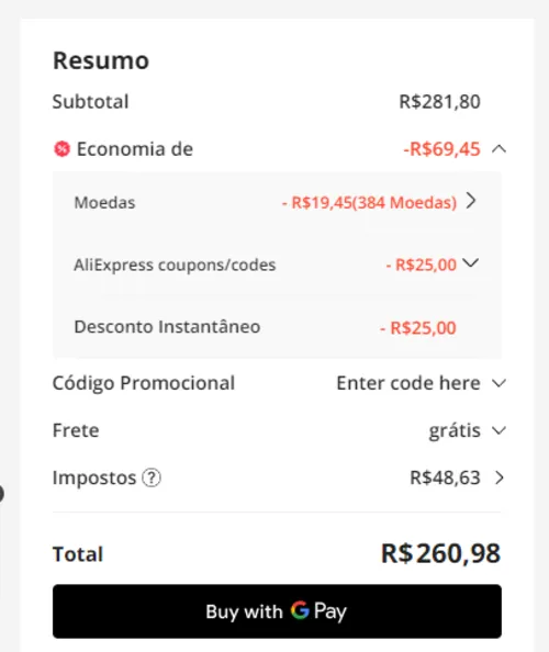 Imagem na descrição da promoção