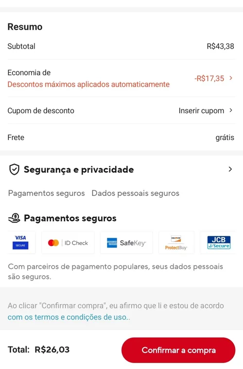 Imagem na descrição da promoção