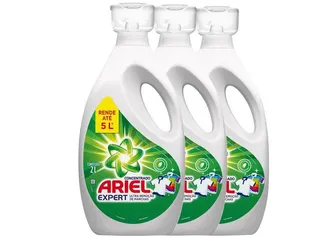 Sabão Líquido Ariel Concentrado 50 Lavagens 2L - 3 Unidades | R$63