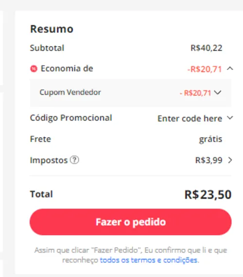 Imagem na descrição da promoção