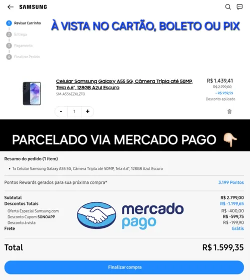 Imagem na descrição da promoção