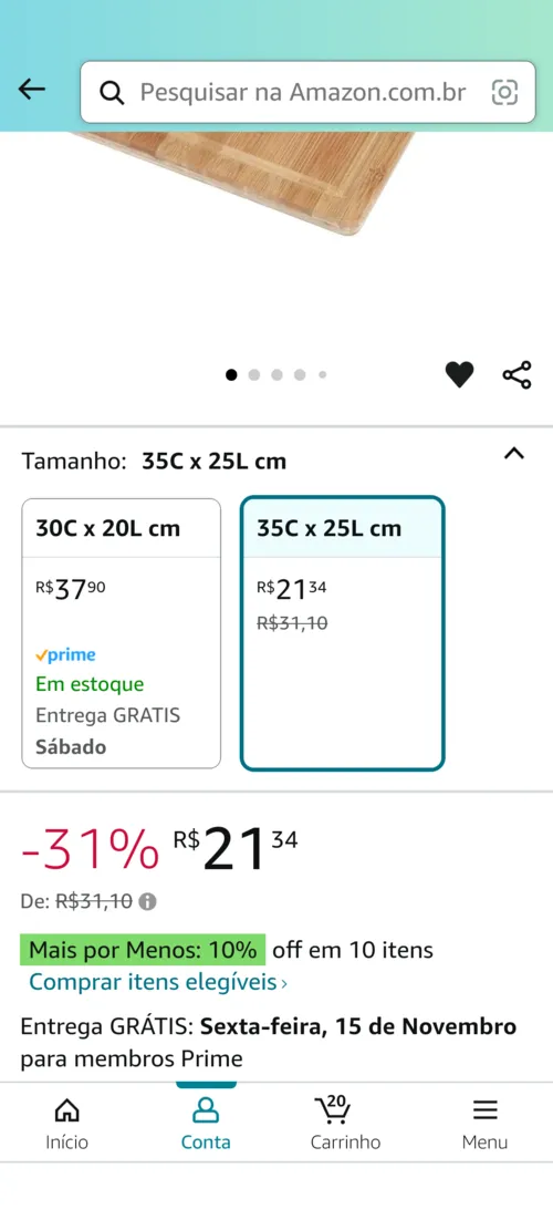 Imagem na descrição da promoção