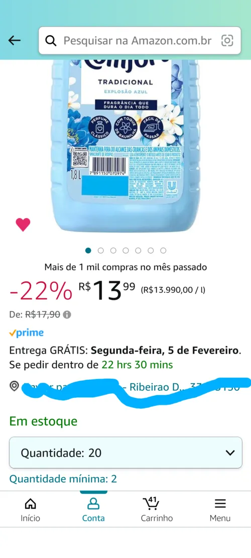 Imagem na descrição da promoção