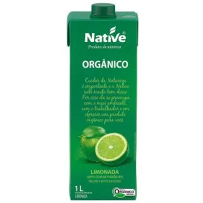 Leve 5 unidades Limonada Orgânica Native 1L R$ 29