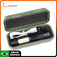 [BR/Moedas] Lanmay Lanterna Luz Forte Multi-função Led Tática Iluminação Portátil