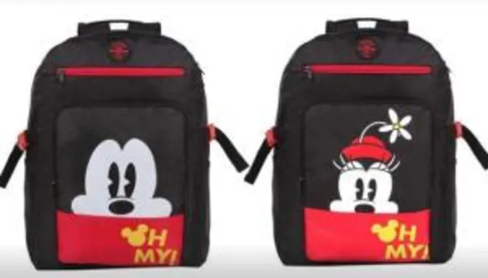 Mochila Escolar Dermiwil Mickey Mouse ou Minnie - Disney | R$105