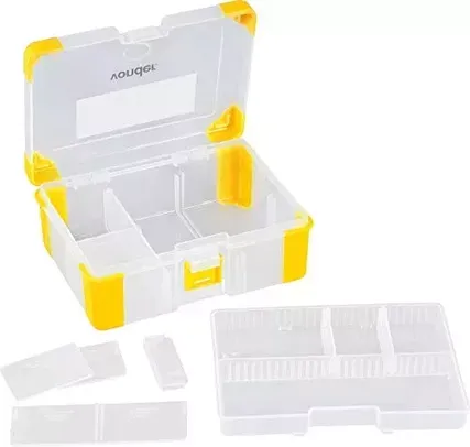 Vonder organizador com divisórias reguláveis e cantoneiras emborrachadas 17cm x 12,5cm x 6,5cm