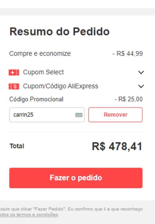 Imagem na descrição da promoção