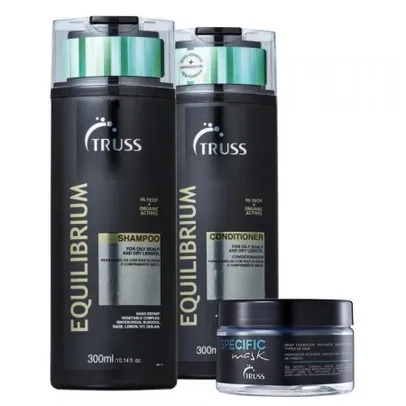 TRUSS EQUILIBRIUM SHAMPOO 300ML + COND 300ML + SPECIFIC MASK - 3 PRODUTOS