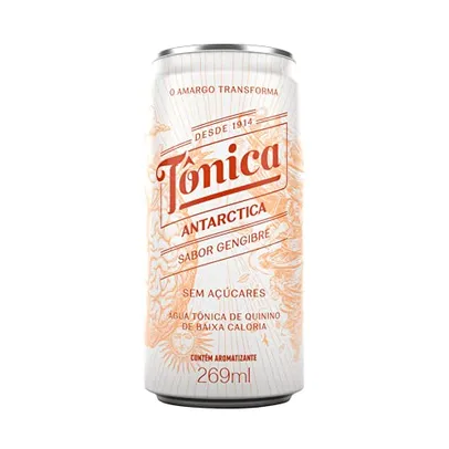 Água Tônica Antarctica Gengibre, Lata 269ml