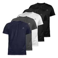 Kit 5 Camisetas Dry Fit Uv50 Muvin Masculina - Academia