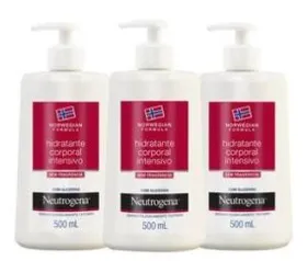 Kit com 3 Hidratantes Corporais Intensivo Neutrogena Norwegian 500ml cada - R$89,70