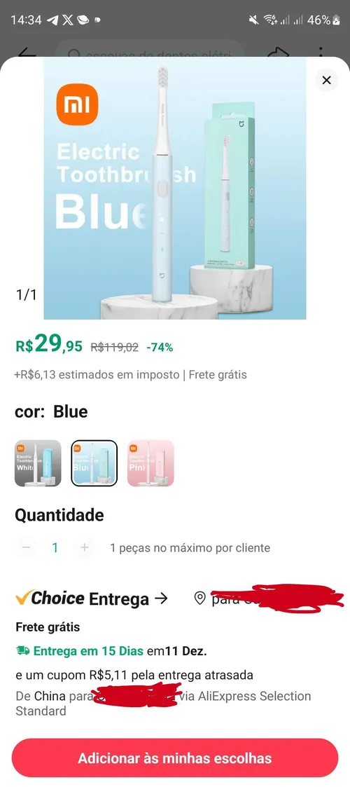 Imagem na descrição da promoção