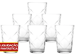 Jogo de Copos Vidro 6 Peças - 280ml Nadir Maracatu por R$ 6