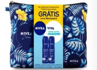 Kit 2 Desodorantes Nivea Protect e Care 105g Grátis Necessaire