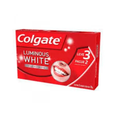 4 Kits com 3 unidades de Creme Dental Colgate Luminous White Brilliant White 70g