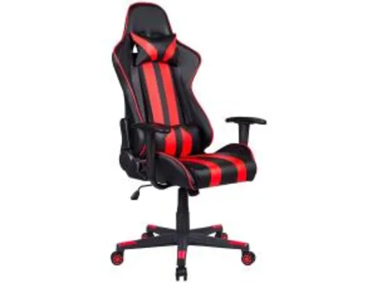 Saindo por R$ 719: Cadeira Gamer Travel Max Reclinável - Preta e Vermelha Sports | R$720 | Pelando