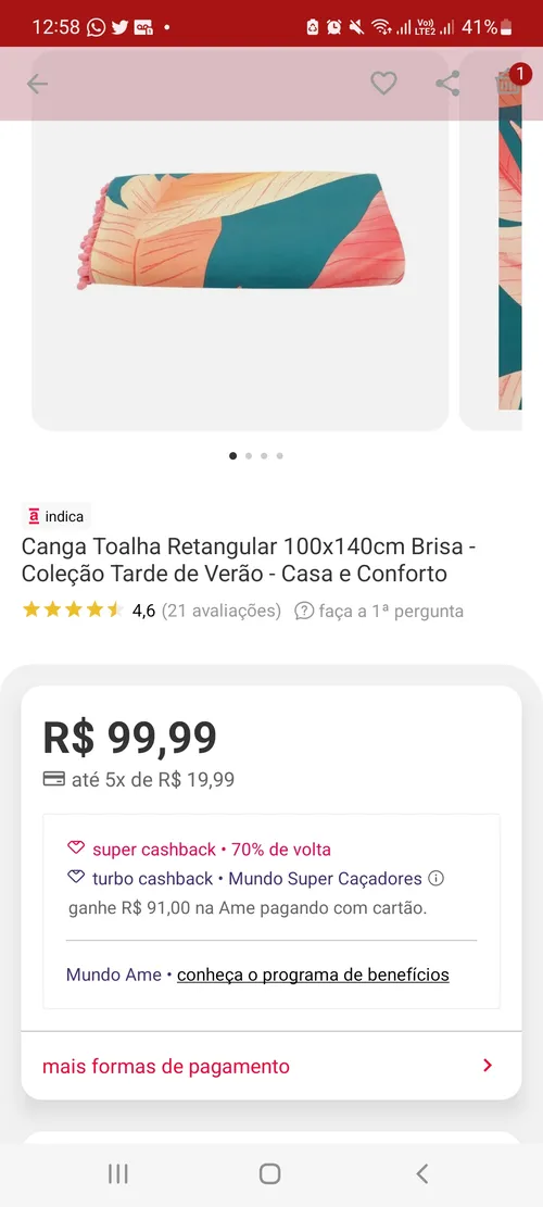 Imagem na descrição da promoção