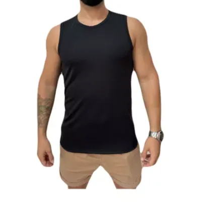 (R$5,98 cada) Kit 5 Camisetas Regatas Masculina Lisa Básica Academia Dry