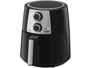 [App + Magalupay] Fritadeira Elétrica sem Óleo/Air Fryer Midea FRB31 - Preto 3,5L com Timer