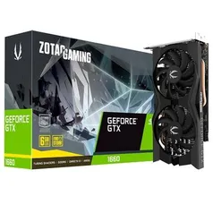 Placa de Vídeo Zotac GAMING GeForce NVIDIA GTX 1660 Twin Fan 6GB GDDR5 - ZT-T16600M-10M